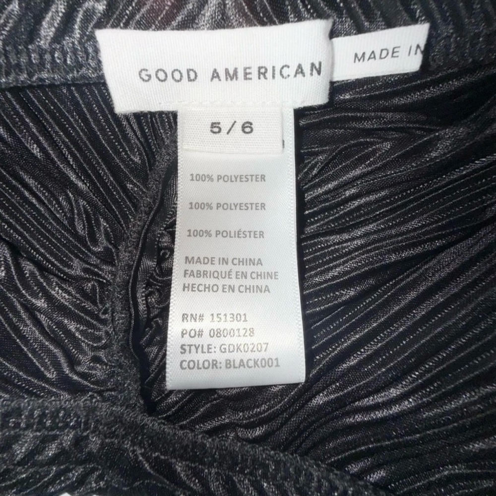 Good American Always Fit Plissé Maxi Coverup Skirt Black Sz 5/6 (2X/3X) Vacation - Picture 6 of 10